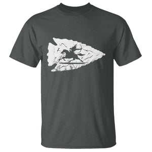Arrowhead Hunter Indian Chief Relic Hunting Native American T Shirt TS11 Dark Heather Print Your Wear