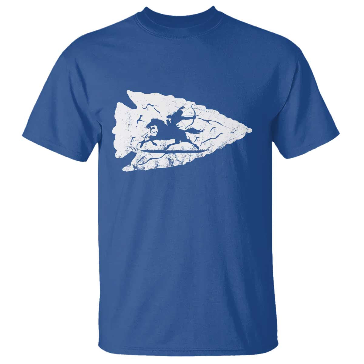 Arrowhead Hunter Indian Chief Relic Hunting Native American T Shirt TS11 Royal Blue Print Your Wear