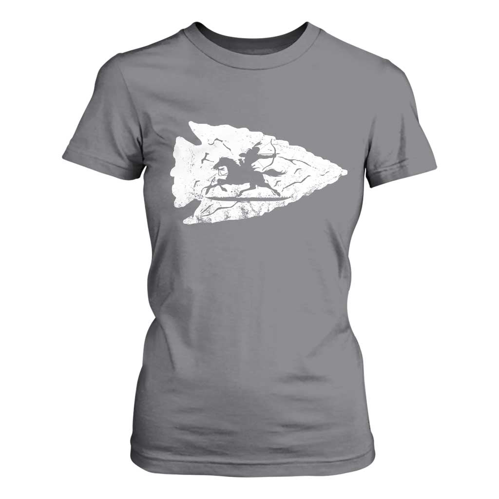Arrowhead Hunter Indian Chief Relic Hunting Native American T Shirt For Women TS11 Charcoal Print Your Wear