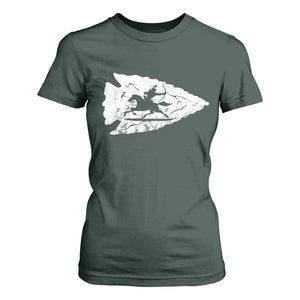 Arrowhead Hunter Indian Chief Relic Hunting Native American T Shirt For Women TS11 Dark Forest Green Print Your Wear