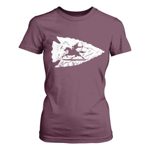 Arrowhead Hunter Indian Chief Relic Hunting Native American T Shirt For Women TS11 Maroon Print Your Wear