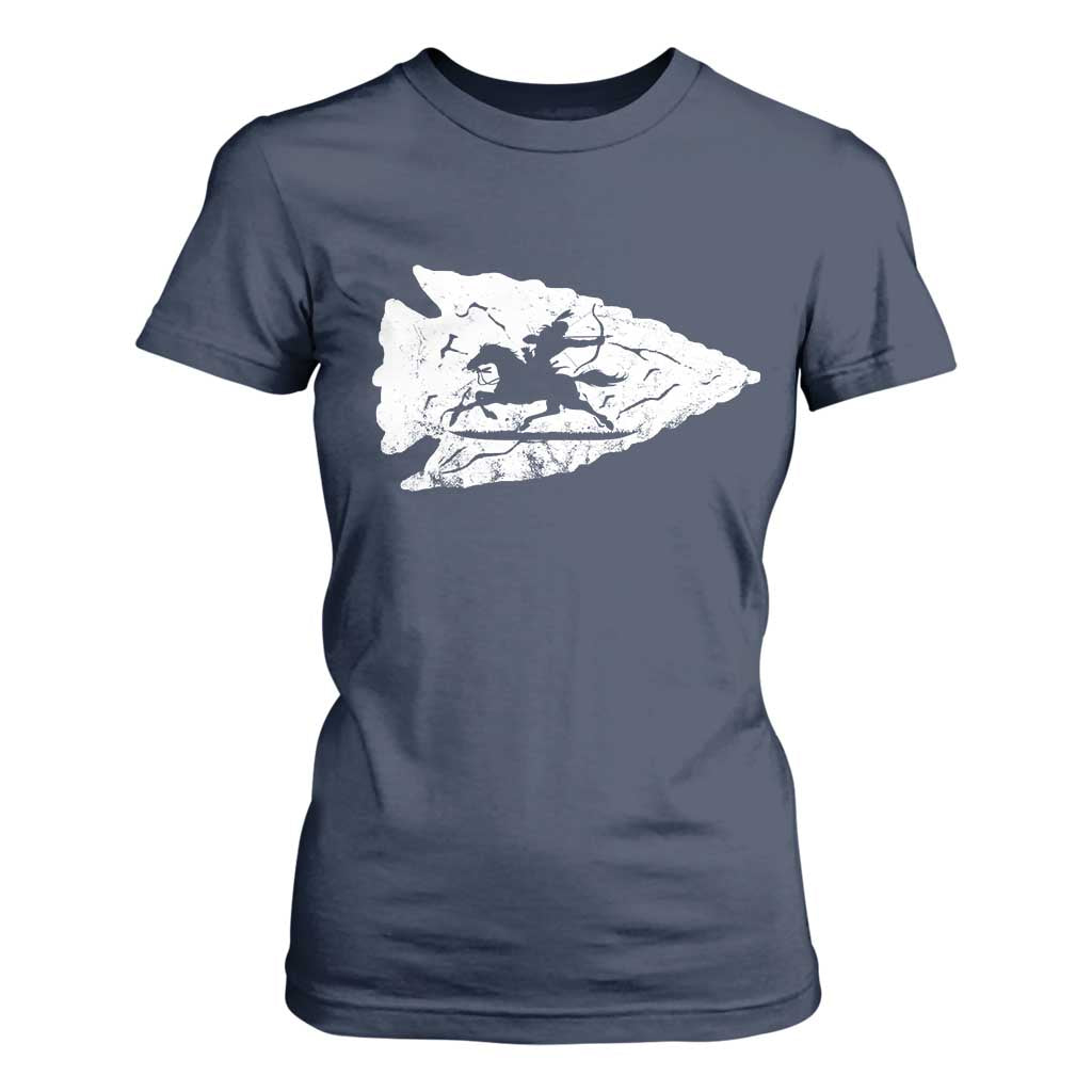 Arrowhead Hunter Indian Chief Relic Hunting Native American T Shirt For Women TS11 Navy Print Your Wear
