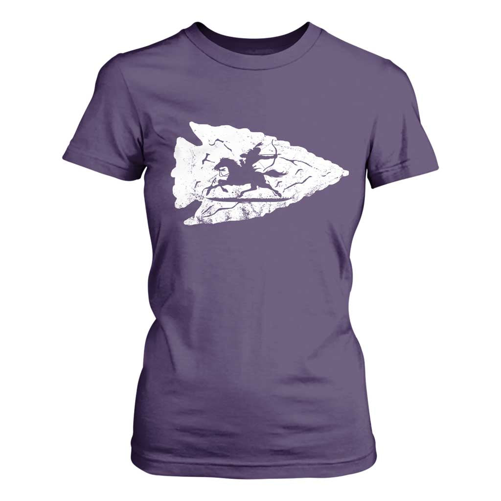 Arrowhead Hunter Indian Chief Relic Hunting Native American T Shirt For Women TS11 Purple Print Your Wear