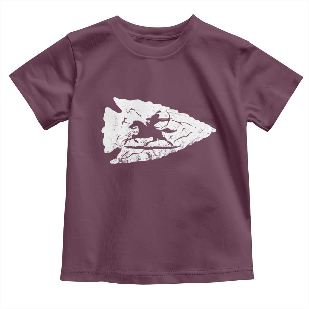 Arrowhead Hunter Indian Chief Relic Hunting Native American Toddler T Shirt TS11 Maroon Print Your Wear