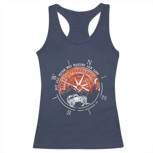 Not All Those Who Wander Are Lost Racerback Tank Top Compass Off Road Car TS11 Navy Print Your Wear