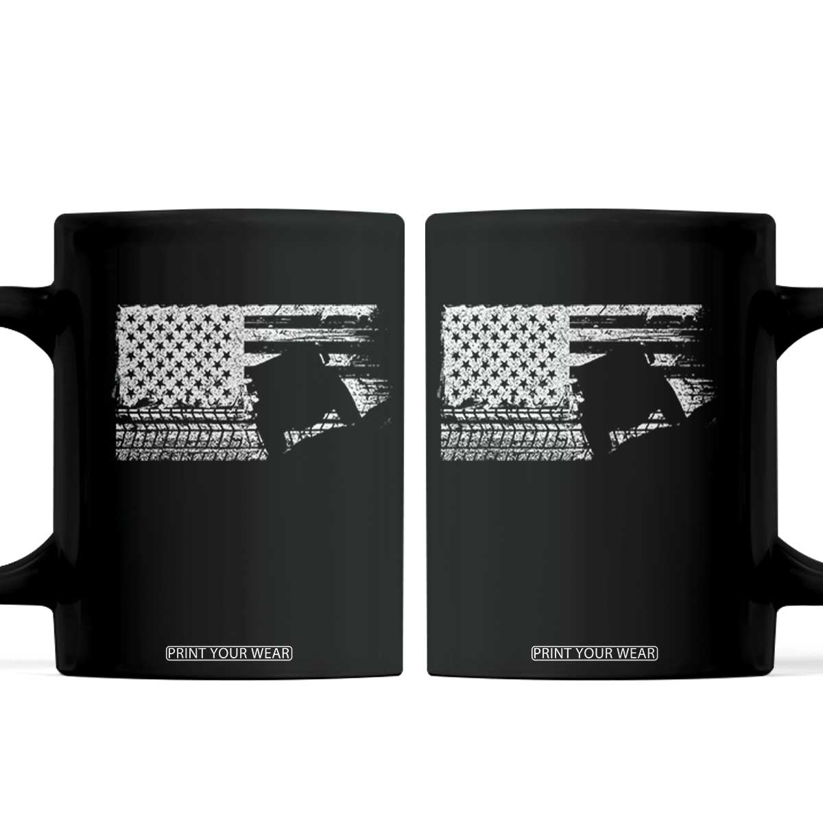 Off Road QUAD ATV Car Adventure Vintage American Flag Coffee Mug TS11 Black Print Your Wear