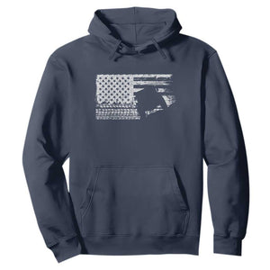 Off Road Quad ATV Car Adventure Vintage American Flag Hoodie TS11 Navy Print Your Wear