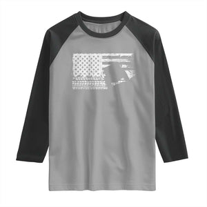 Off Road QUAD ATV Car Adventure Vintage American Flag Raglan Shirt TS11 Sport Gray Black Print Your Wear