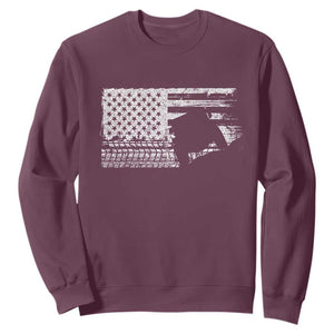 Off Road Quad ATV Car Adventure Vintage American Flag Sweatshirt TS11 Maroon Print Your Wear
