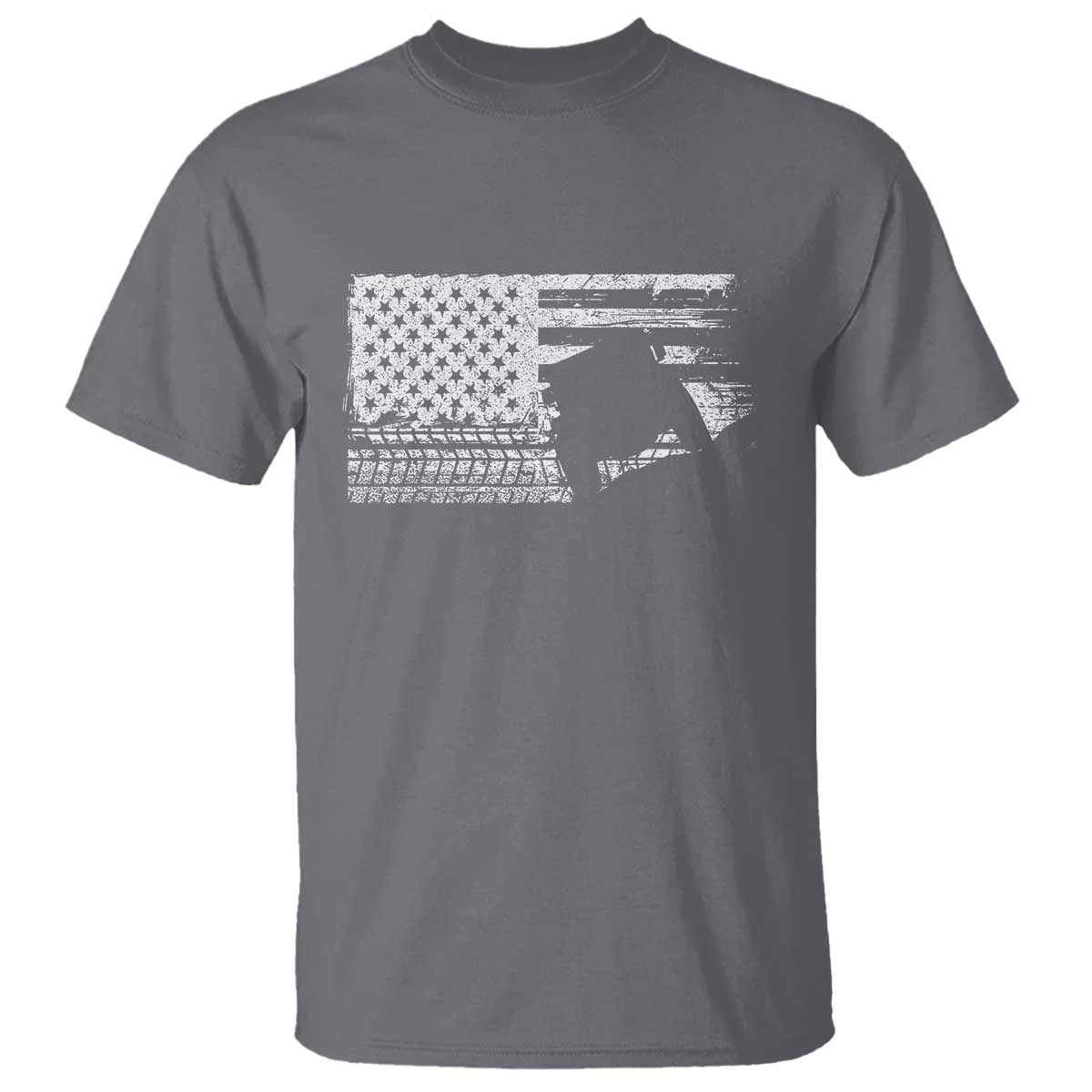 Off Road Quad ATV Car Adventure Vintage American Flag T Shirt TS11 Charcoal Print Your Wear