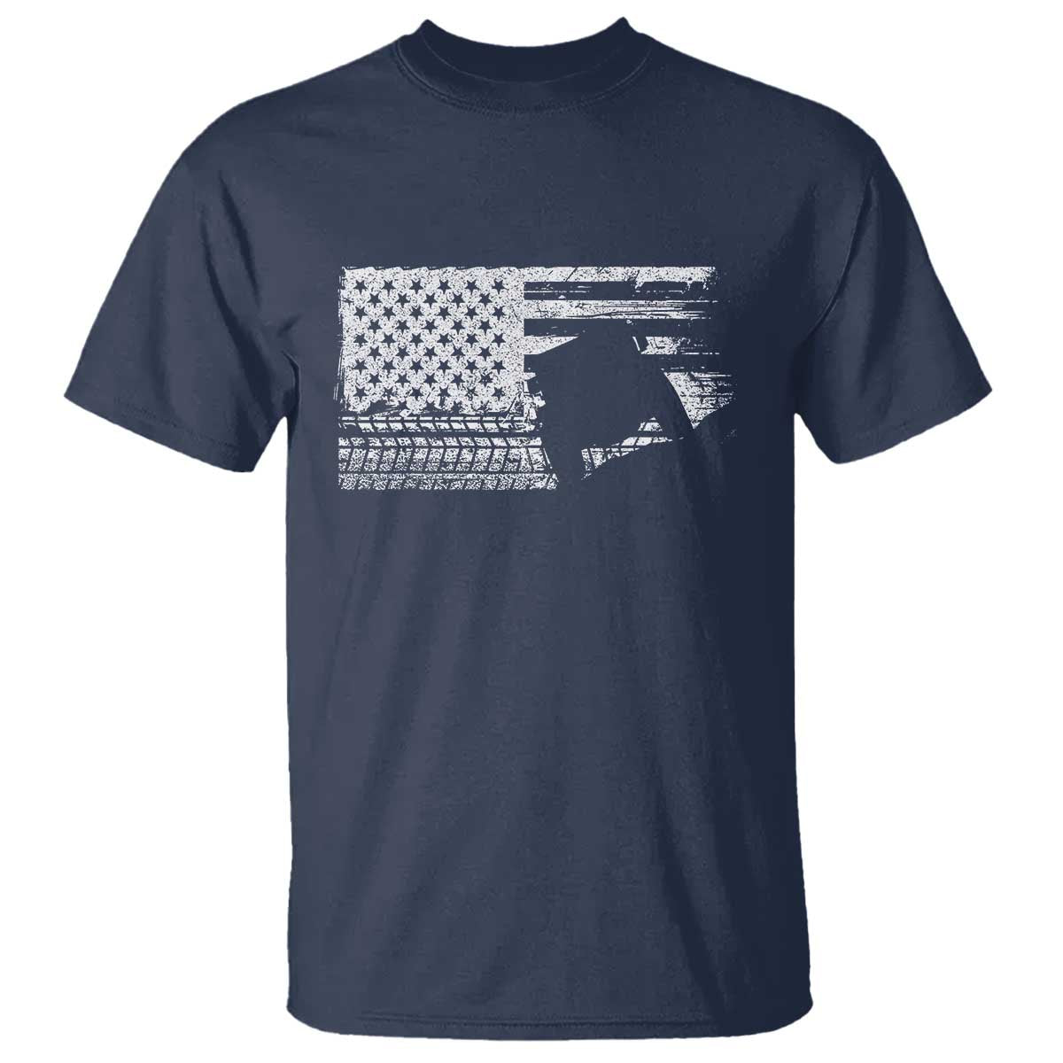 Off Road Quad ATV Car Adventure Vintage American Flag T Shirt TS11 Navy Print Your Wear