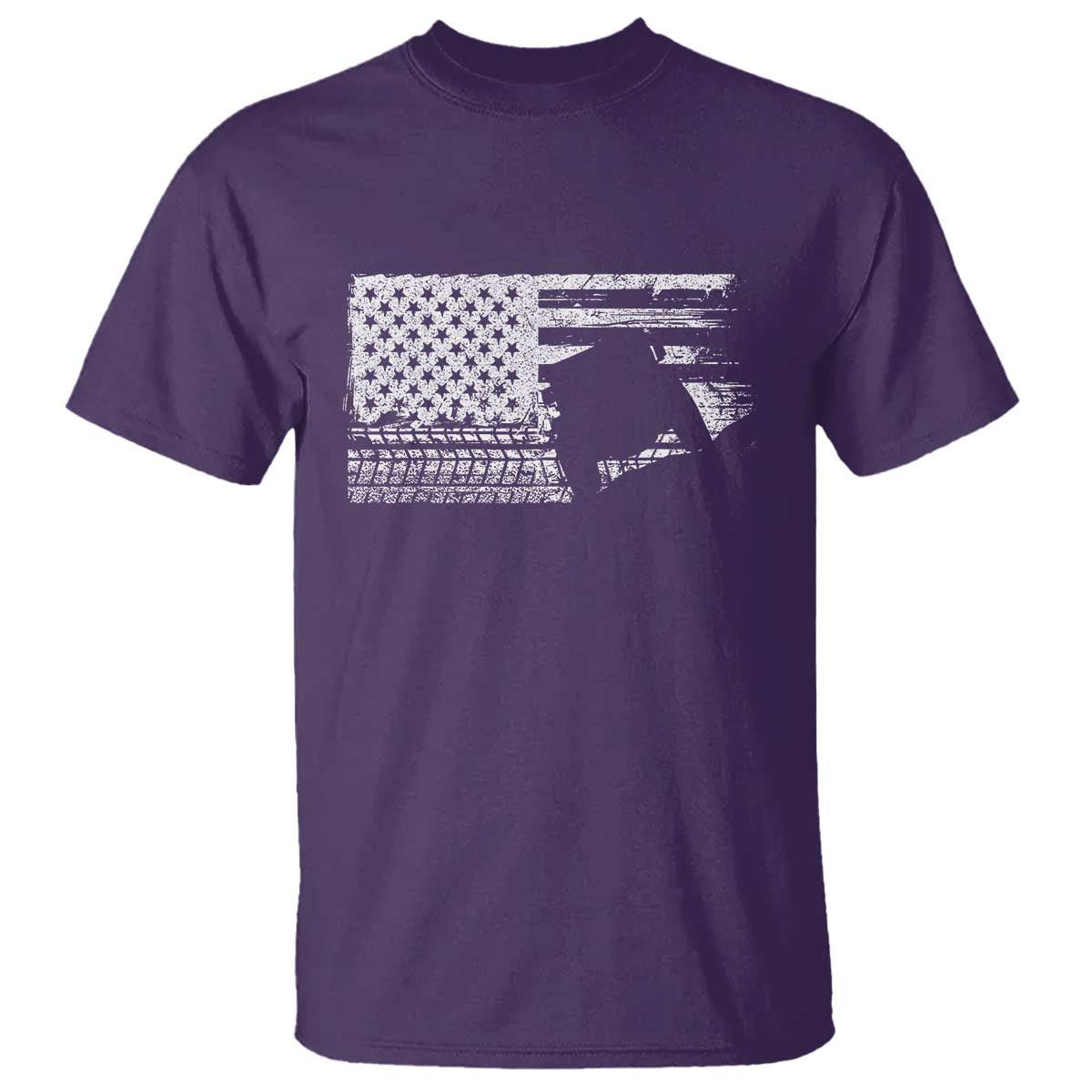 Off Road Quad ATV Car Adventure Vintage American Flag T Shirt TS11 Purple Print Your Wear