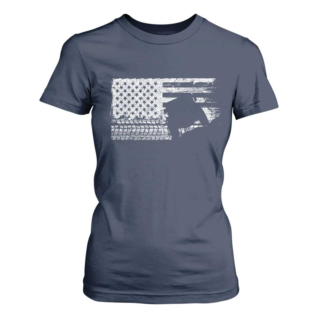 Off Road Quad ATV Car Adventure Vintage American Flag T Shirt For Women TS11 Navy Print Your Wear