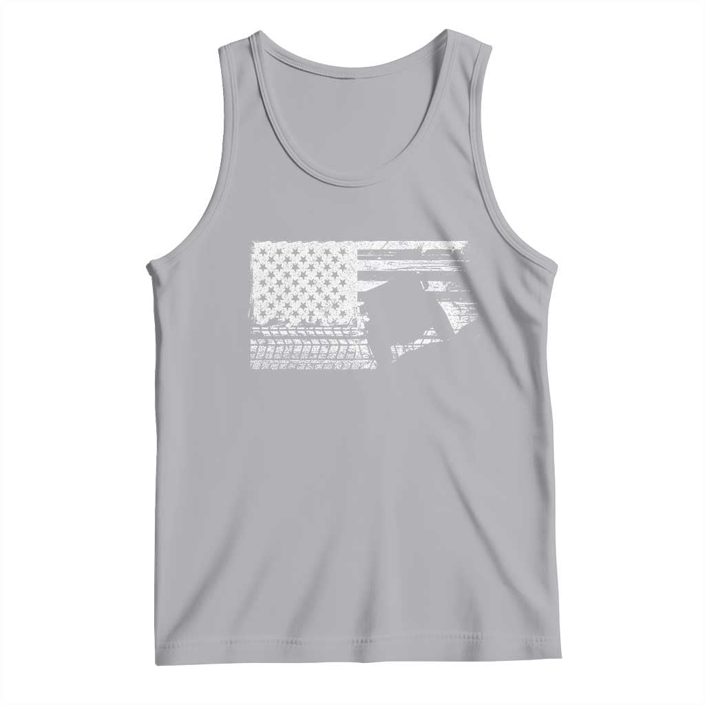 Off Road QUAD ATV Car Adventure Vintage American Flag Tank Top TS11 Athletic Heather Print Your Wear