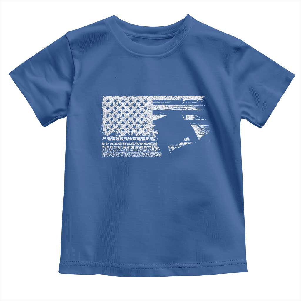 Off Road QUAD ATV Car Adventure Vintage American Flag Toddler T Shirt TS11 Royal Blue Print Your Wear