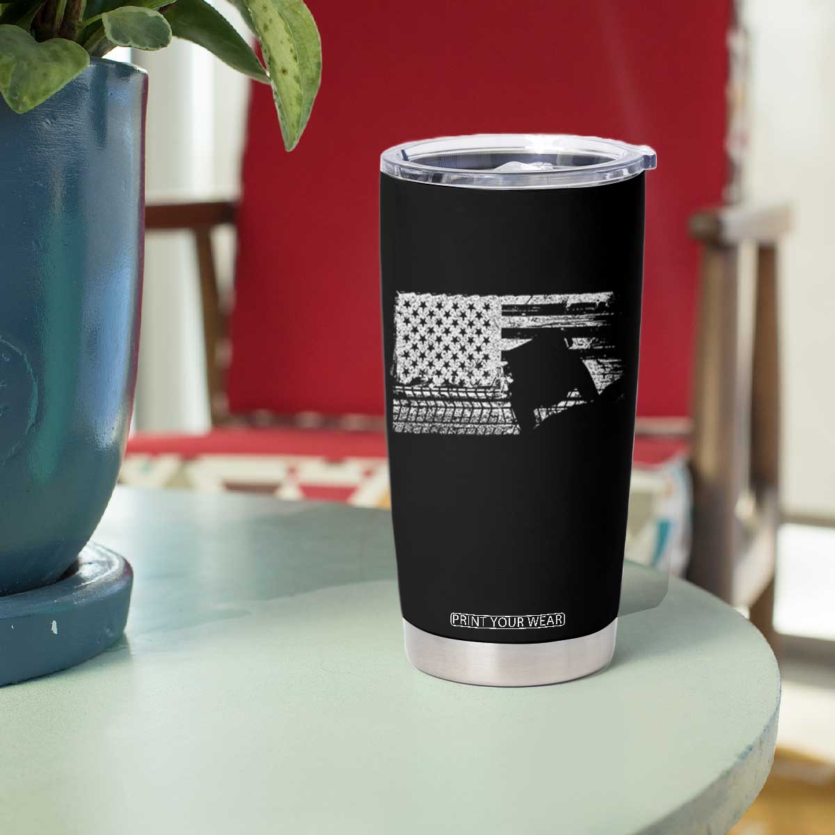 Off Road QUAD ATV Car Adventure Vintage American Flag Tumbler Cup TS11 Print Your Wear