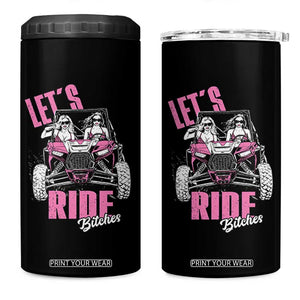 Funny Lets Ride Bitches 4 in 1 Can Cooler Tumbler UTV SXS Four Wheeler UTV Offroad Mudding TS11 One Size: 16 oz Black Print Your Wear