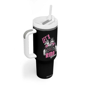 Funny Lets Ride Bitches Tumbler With Handle UTV SXS Four Wheeler UTV Offroad Mudding TS11 Print Your Wear