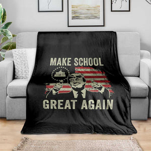 Funny Trump Make School Great Again Throw Blanket Back To School American Flag TS11 Print Your Wear