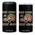 Funny Trump Make School Great Again 4 in 1 Can Cooler Tumbler Back To School American Flag TS11 One Size: 16 oz Black Print Your Wear