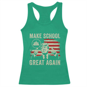 Funny Trump Make School Great Again Racerback Tank Top Back To School American Flag TS11 Irish Green Print Your Wear