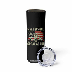 Funny Trump Make School Great Again Skinny Tumbler Back To School American Flag TS11 Print Your Wear