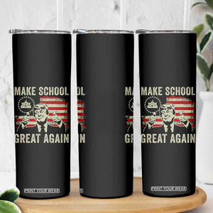 Funny Trump Make School Great Again Skinny Tumbler Back To School American Flag TS11 Print Your Wear