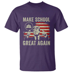Funny Trump Make School Great Again T Shirt Back To School American Flag TS11 Purple Print Your Wear