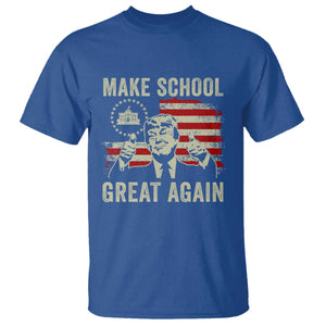 Funny Trump Make School Great Again T Shirt Back To School American Flag TS11 Royal Blue Print Your Wear