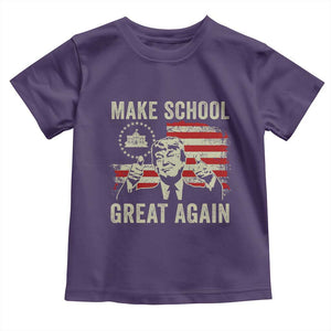 Funny Trump Make School Great Again Toddler T Shirt Back To School American Flag TS11 Purple Print Your Wear