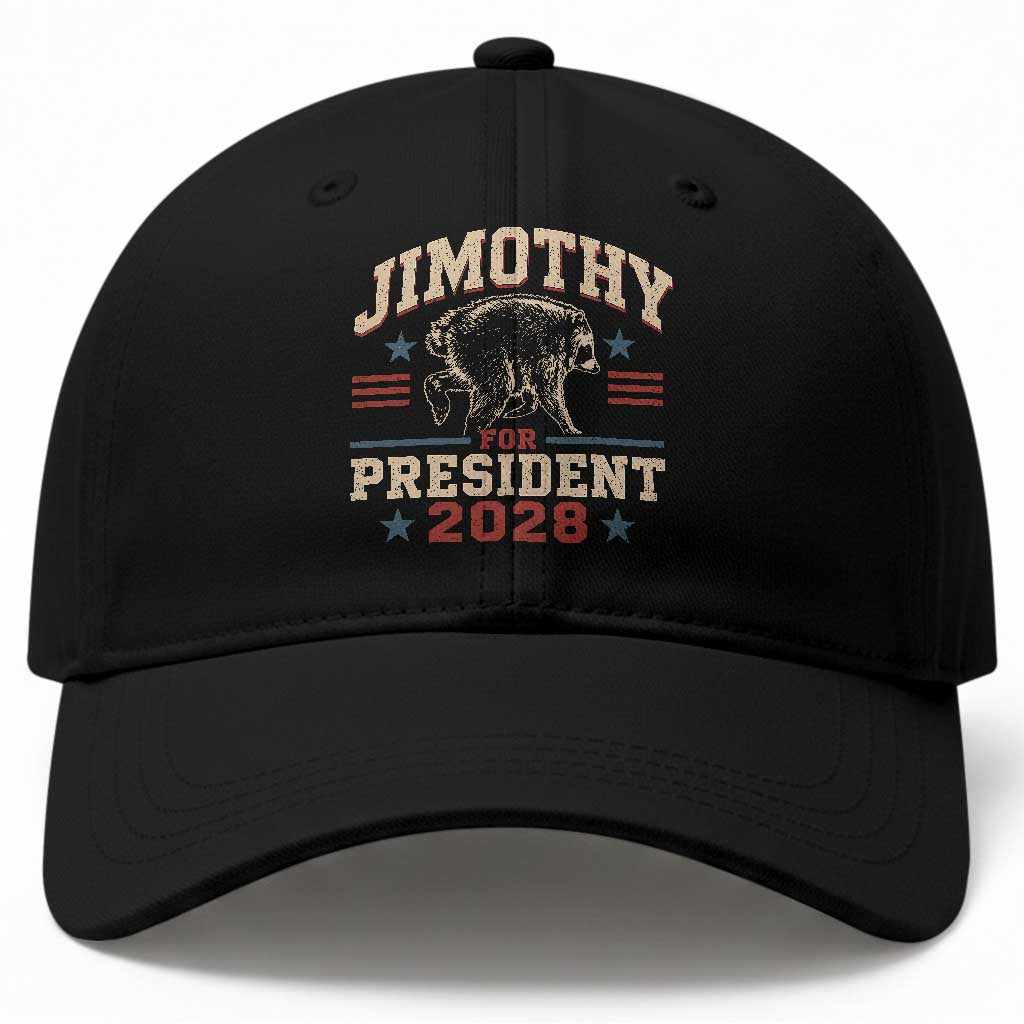 Jimothy For President 2028 Baseball Cap Funny Jimothy The Raccoon Seattle Trash Panda Meme TS11 Print Your Wear