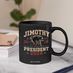 Jimothy For President 2028 Coffee Mug Funny Jimothy The Raccoon Seattle Trash Panda Meme