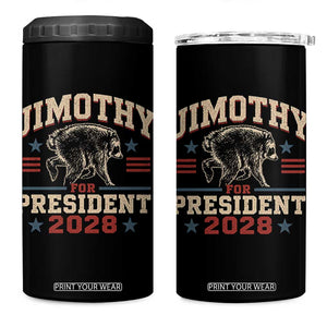 Jimothy For President 2028 4 in 1 Can Cooler Tumbler Funny Jimothy The Raccoon Seattle Trash Panda Meme