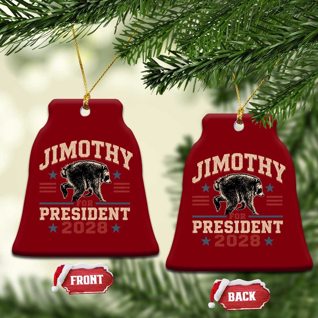 Jimothy For President 2028 Ceramic Ornament Funny Jimothy The Raccoon Seattle Trash Panda Meme