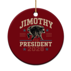 Jimothy For President 2028 Ceramic Ornament Funny Jimothy The Raccoon Seattle Trash Panda Meme