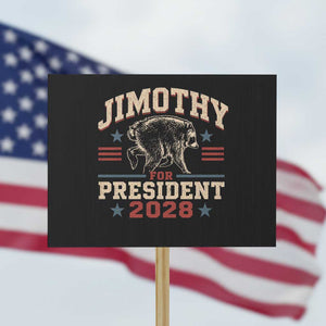Jimothy For President 2028 Protest Sign Funny Jimothy The Raccoon Seattle Trash Panda Meme