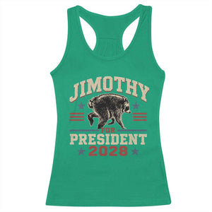 Jimothy For President 2028 Racerback Tank Top Funny Jimothy The Raccoon Seattle Trash Panda Meme