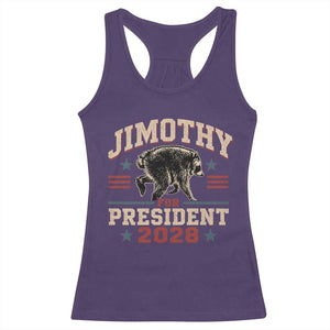 Jimothy For President 2028 Racerback Tank Top Funny Jimothy The Raccoon Seattle Trash Panda Meme