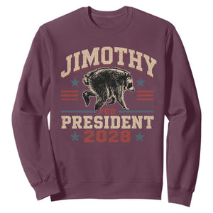 Jimothy For President 2028 Sweatshirt Funny Jimothy The Raccoon Seattle Trash Panda Meme
