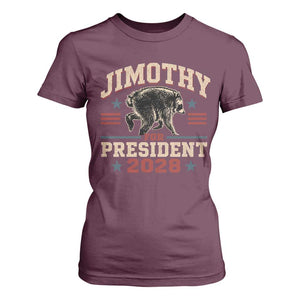 Jimothy For President 2028 T Shirt For Women Funny Jimothy The Raccoon Seattle Trash Panda Meme