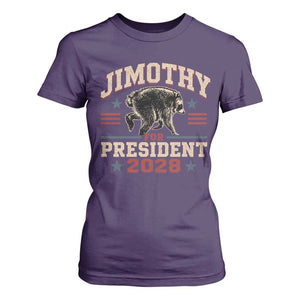 Jimothy For President 2028 T Shirt For Women Funny Jimothy The Raccoon Seattle Trash Panda Meme