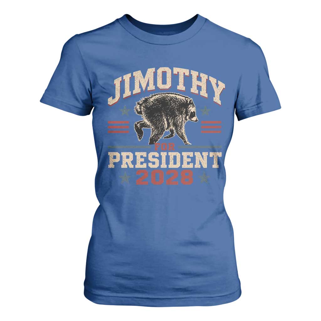 Jimothy For President 2028 T Shirt For Women Funny Jimothy The Raccoon Seattle Trash Panda Meme
