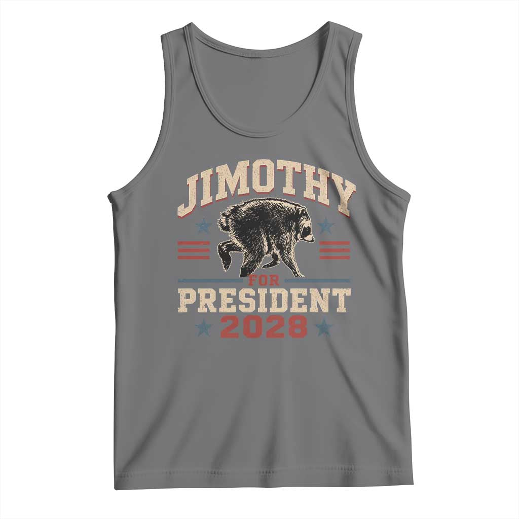 Jimothy For President 2028 Tank Top Funny Jimothy The Raccoon Seattle Trash Panda Meme