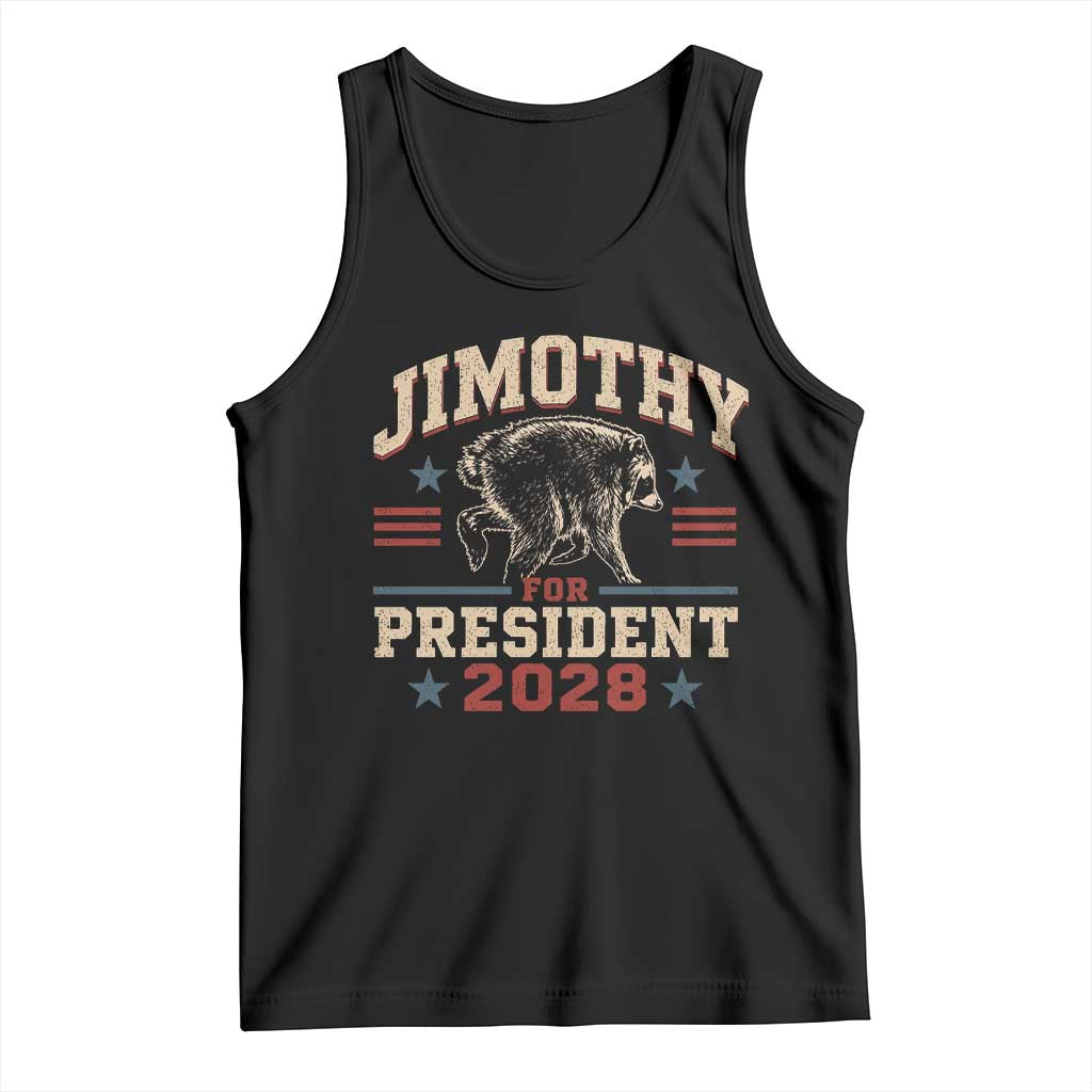 Jimothy For President 2028 Tank Top Funny Jimothy The Raccoon Seattle Trash Panda Meme TS11 Black Print Your Wear