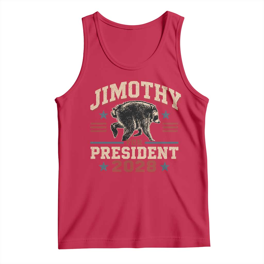 Jimothy For President 2028 Tank Top Funny Jimothy The Raccoon Seattle Trash Panda Meme