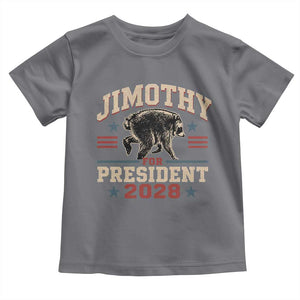 Jimothy For President 2028 Toddler T Shirt Funny Jimothy The Raccoon Seattle Trash Panda Meme