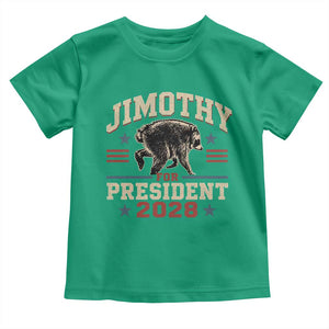 Jimothy For President 2028 Toddler T Shirt Funny Jimothy The Raccoon Seattle Trash Panda Meme