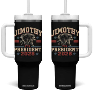 Jimothy For President 2028 Tumbler With Handle Funny Jimothy The Raccoon Seattle Trash Panda Meme