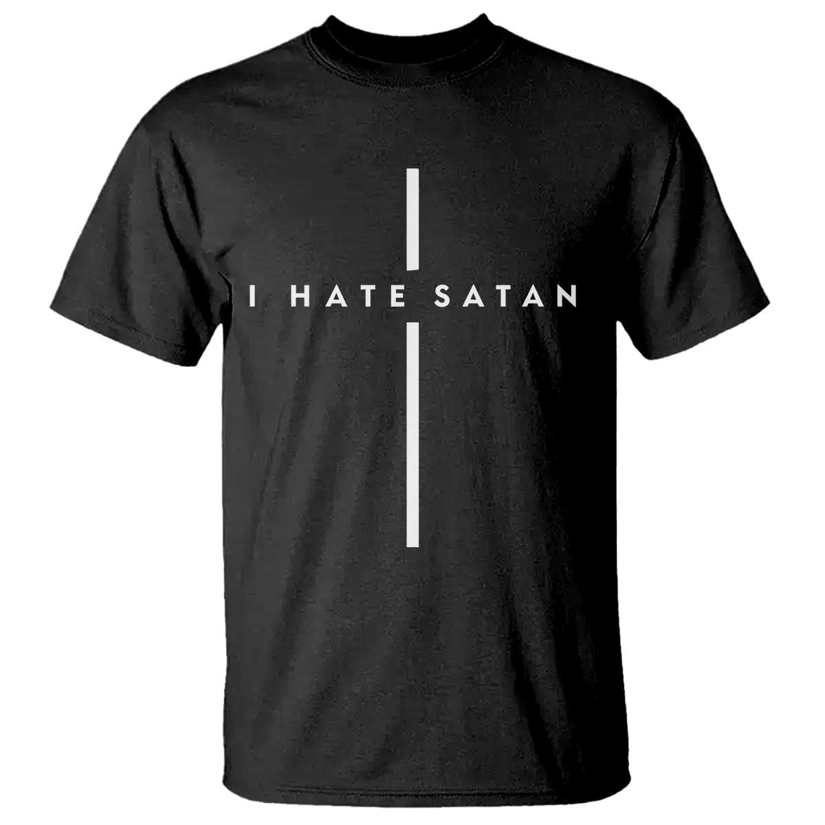I Hate Satan Funny Christian Faith Statement T Shirt TS11 Black Print Your Wear