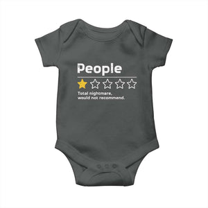 People 1 Star Total Nightmare Would Not Recommend Baby Onesie Funny Sarcastic